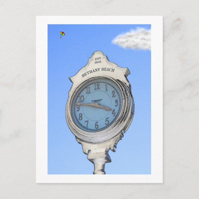 Bethany Clock und Kite Postcard Postkarte (Vorderseite)