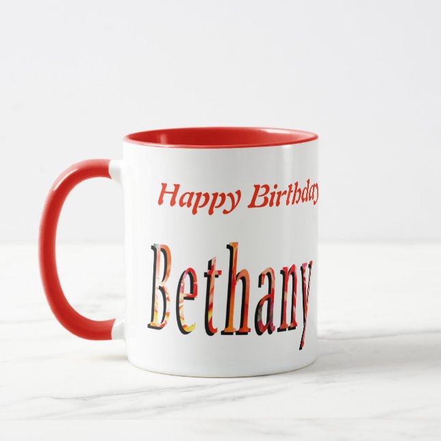 Bethany Girls Name Logo Tasse (Links)