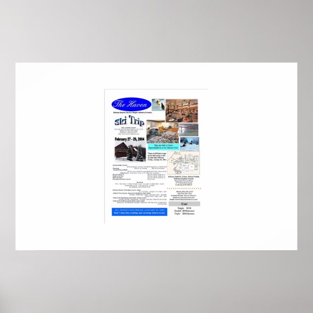 Bethany's Haven Ski Trip Poster (Vorne)