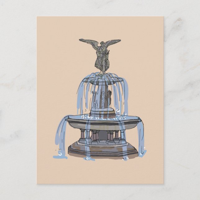 Bethesda Fountain - New York City - Postcard Postkarte (Vorderseite)