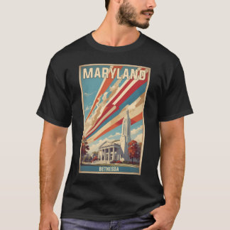 Bethesda Maryland Usa Vintage Tourismus T-Shirt