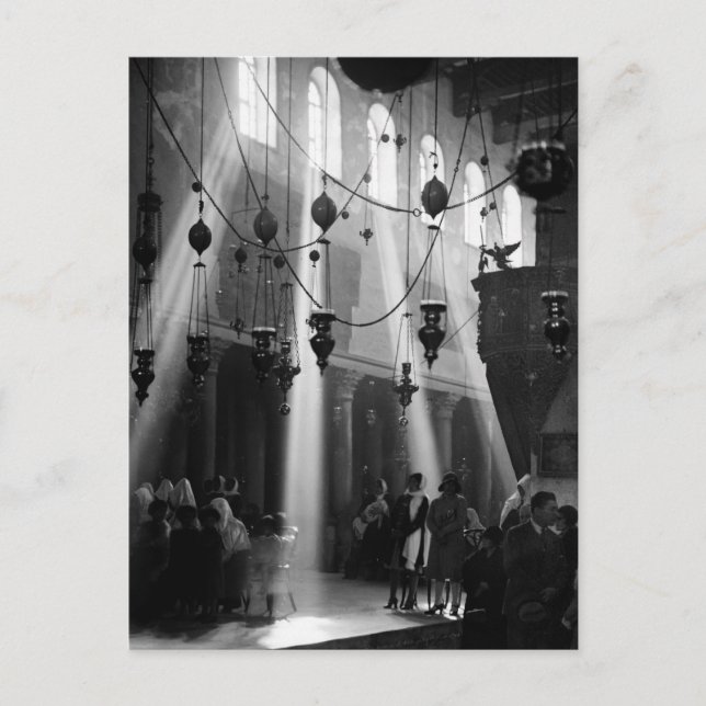 Bethlehem Christmas, 1940er Feiertagspostkarte (Vorderseite)