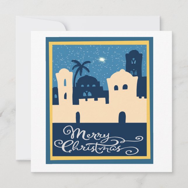 Bethlehem Christmas Feiertagskarte (Vorderseite)