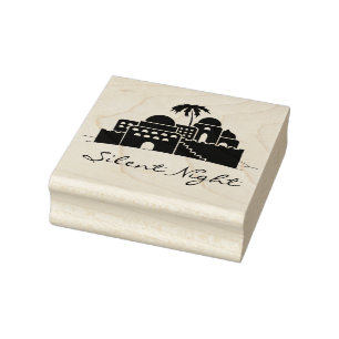 Bethlehem Christmas Sentiment Rubber Art Briefmark Gummistempel