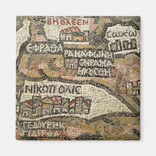 Bethlehem, Detail von einer Karte von Jericho Magnet