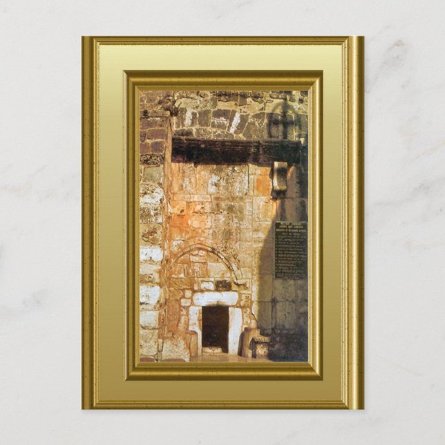 Bethlehem Eingang zur Geburtskirche Postkarte (Vorderseite)