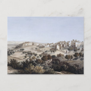 Bethlehem, graviert von Terry Postkarte