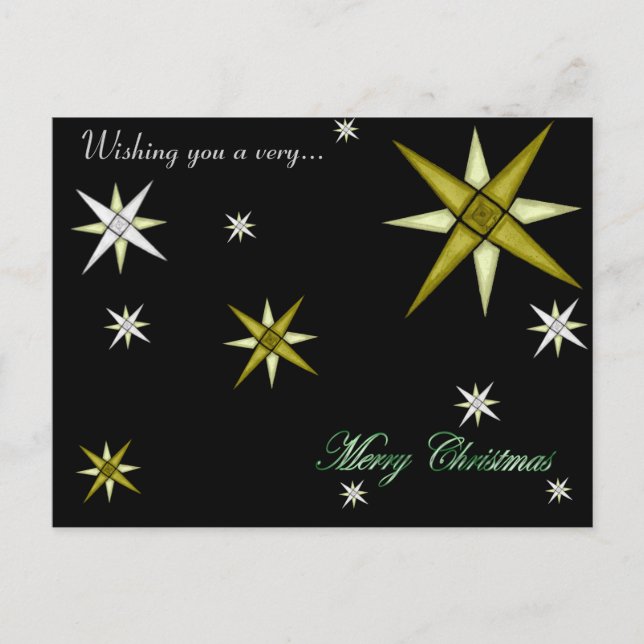 Bethlehem Night Shinting Stars Postkarte (Vorderseite)