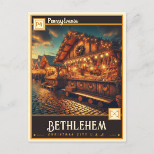 Bethlehem, Pennsylvania Vintage Postkarte