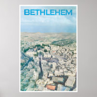 Bethlehem-Reiseposter Vintage Nahost-Kunst