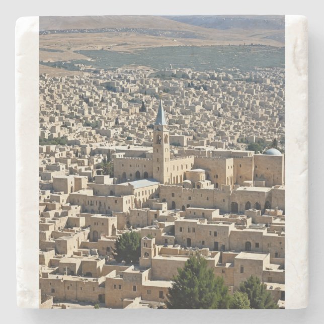 Bethlehem Stadt, Marmorstein-Achterbahn Steinuntersetzer (Vorderseite)