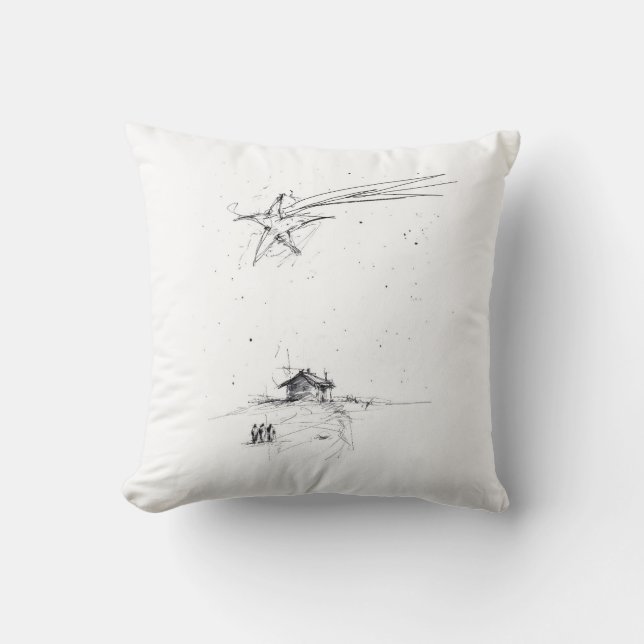 Bethlehem Star and Three Kings - Krippe Kissen (Vorderseite)