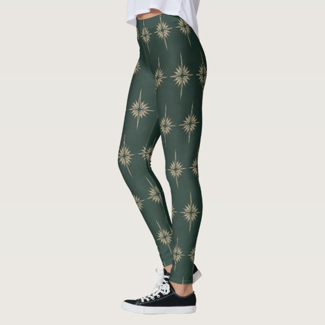 BETHLEHEM STAR Weihnachtskrippen Grün Leggings (Links)