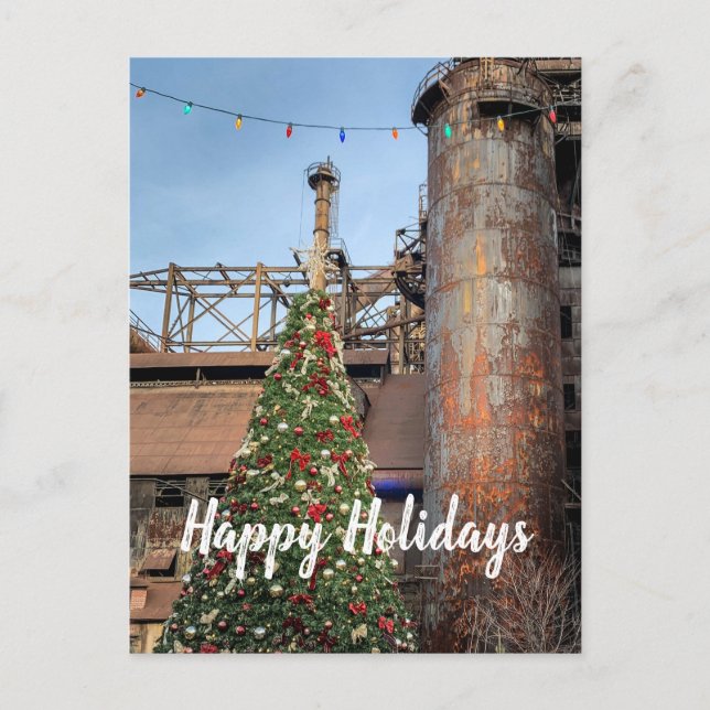 Bethlehem Steel PA Weihnachtsfeiertage Postkarte (Vorderseite)