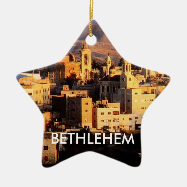Bethlehem-Stern-Verzierung Keramikornament (Vorne)