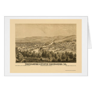Bethlehem u. Südbethlehem, panoramische Karte 1877
