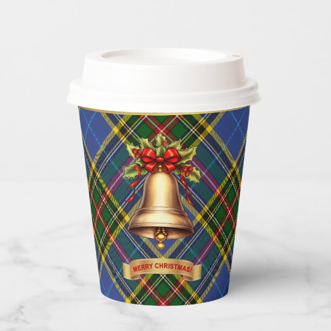 Bethune Personalisiert Tartan Christmas Pappbecher (Vorderseite)