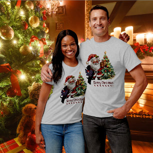 Bethune Scottie Dog Christmas Personalisiert T-Shirt