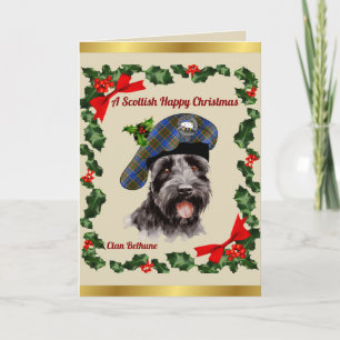 Bethune Scottie Dog Personalisiert Xmas Karte