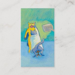 Betitelt: Katzen-Zahnarzt - einzigartiges Visitenkarte