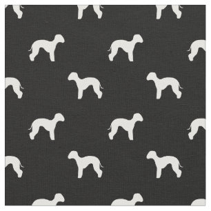 Betlington-Terrier-Hund Silhouette schwarz Stoff