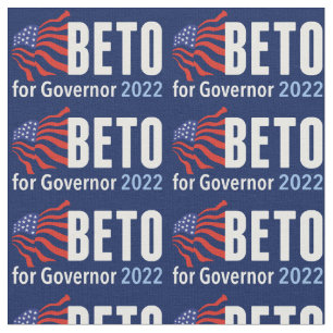 Beto for Governor 2022 Texas Election Blue Flag Stoff