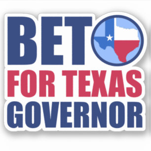 Beto for Texas Governor 2022 Wahl Politisch Aufkleber