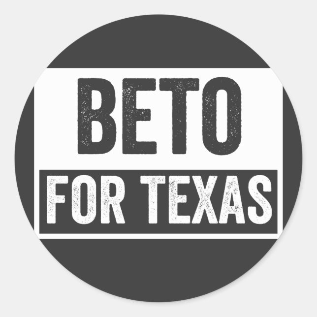 Beto FOR TEXAS Runder Aufkleber (Vorderseite)