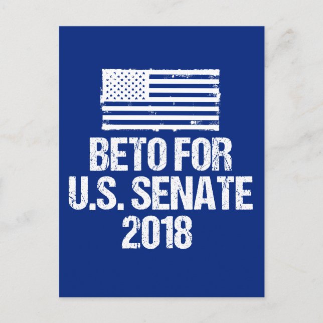 Beto für die Wahl in Texas im US-Senat 2018 Postkarte (Vorderseite)
