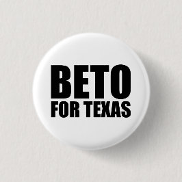 Beto Für Texas weiß und schwarz modern Button