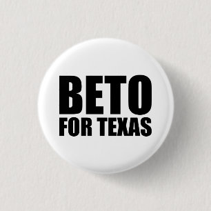Beto Für Texas weiß und schwarz modern Button