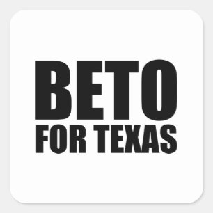 Beto Für Texas weiß und schwarz modern Quadratischer Aufkleber