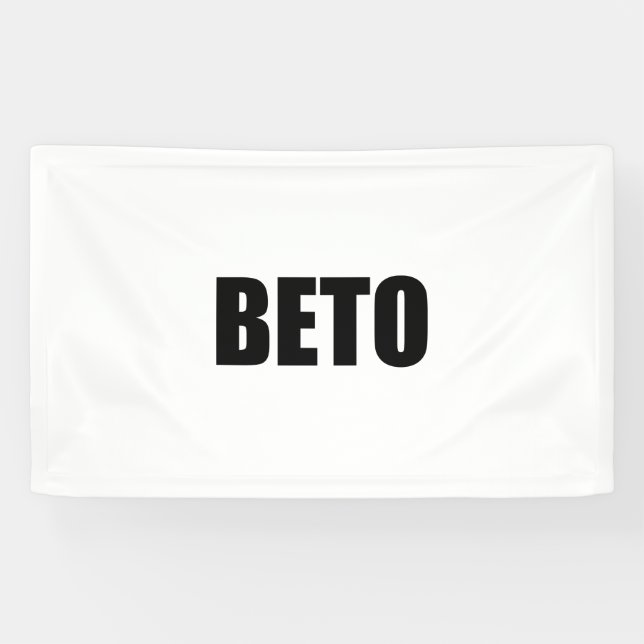 Beto O’Rourke, Blau und Weiß, moderne Typografie Banner (Horizontal)