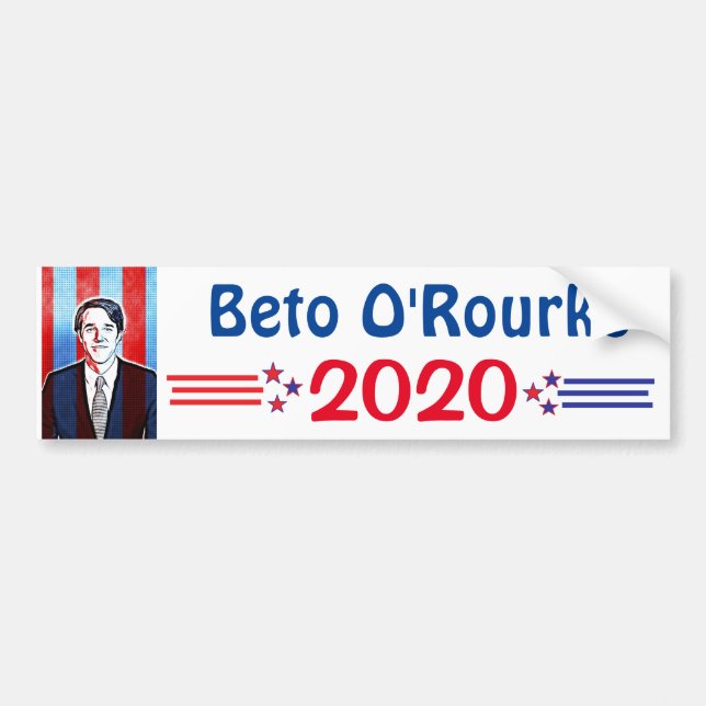 Beto O'Rourke für Präsident 2020 Autoaufkleber (Vorne)