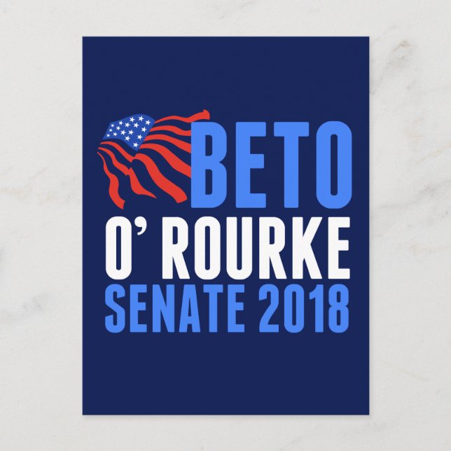 Beto O'Rourke für Senat 2018 Postkarte (Vorderseite)