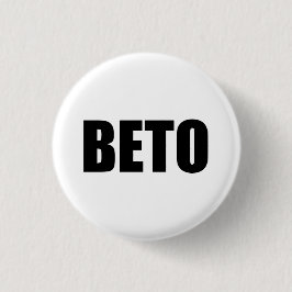 Beto O'Rourke moderne Typografie in Schwarzweiß Button