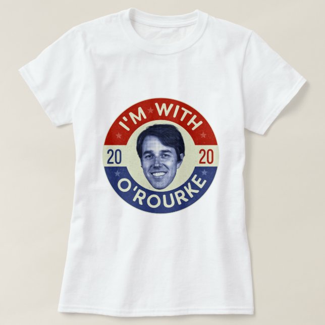 Beto O'Rourke Präsident 2020 Foto Retro T-Shirt (Design vorne)