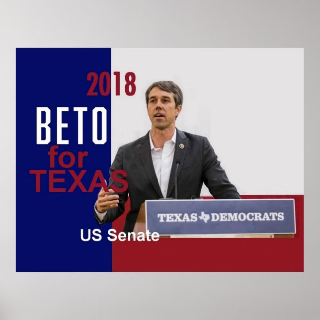 BETO O'Rourke Texas 2018 Poster (Vorne)