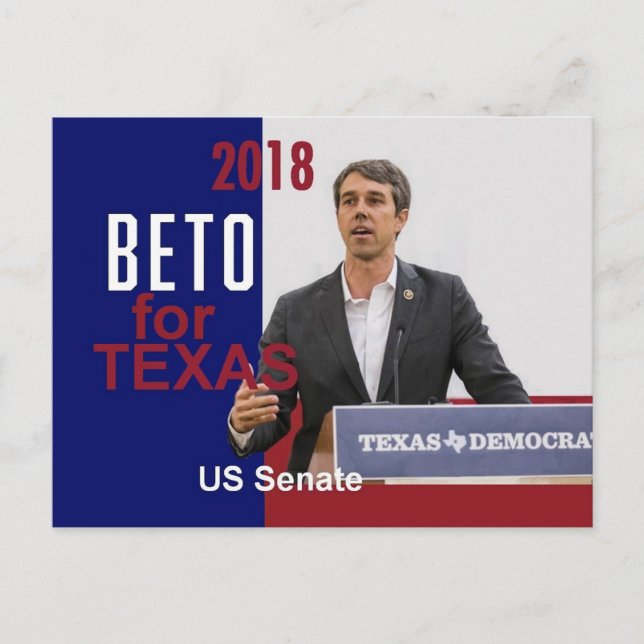 BETO O'Rourke Texas 2018 Postkarte (Vorderseite)