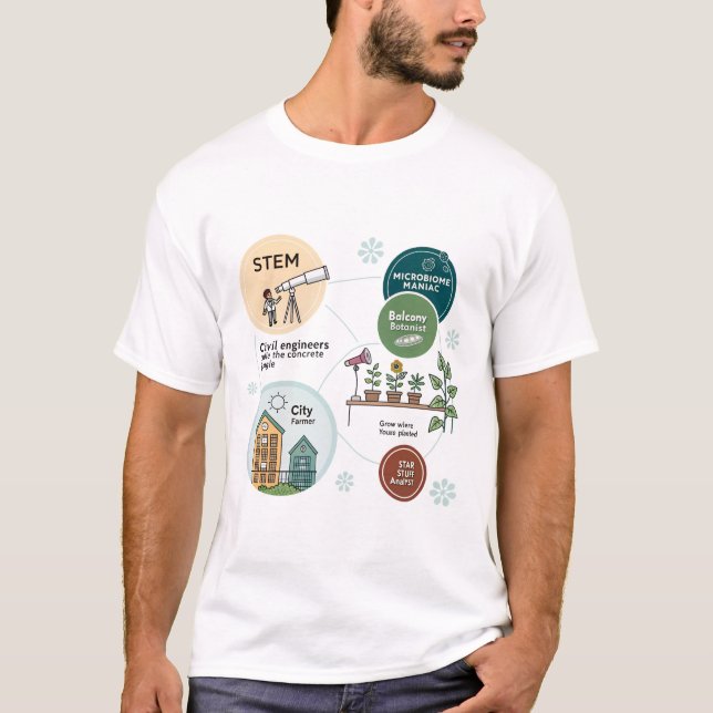 Beton-Jungle-Könige - STEM-Spaß für Niche Exper T-Shirt (Vorderseite)
