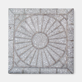 Beton mit einer Sonnenstraße Magnet