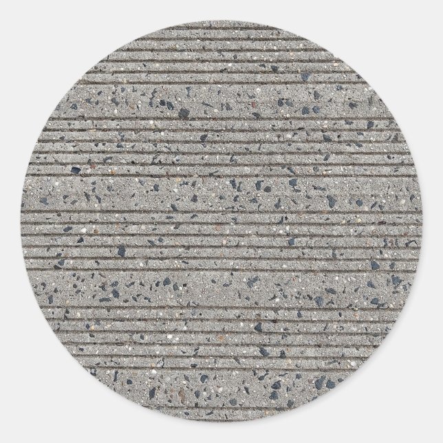 Beton Tining Grau Zement Sidewalk Runder Aufkleber (Vorderseite)