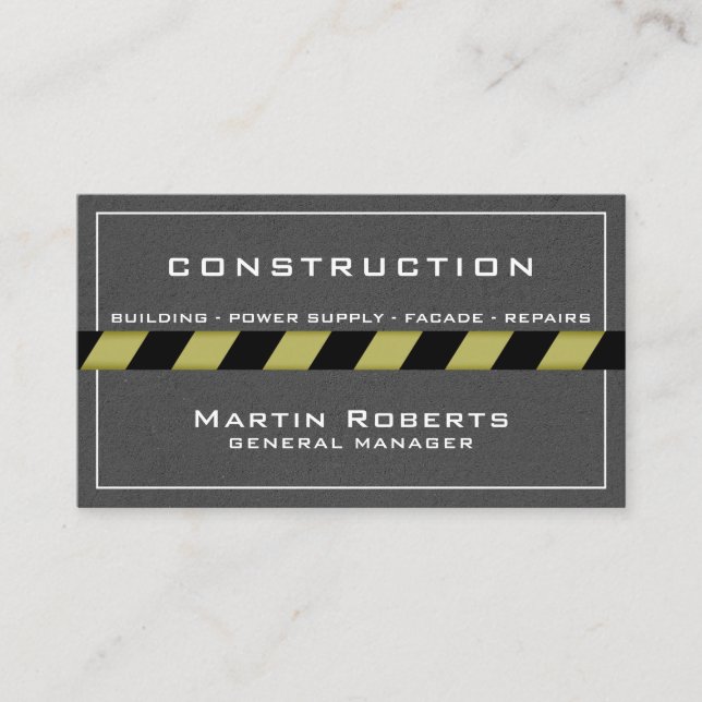 Beton- und Baustellenband  Visitenkarte (Vorderseite)