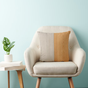 Beton- und Eichenholz-Textur-Minimalist Scandi .. Kissen