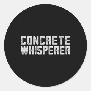 Betonarbeitnehmerpuppe Runder Aufkleber