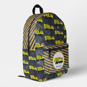 Betonfertigteilfahrzeuge Name Bedruckter Rucksack