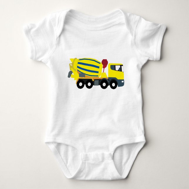 Betonfertigtransporter Baby Strampler (Vorderseite)