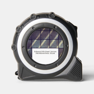 Betonfliesen, Fußboden, Fliesenleger Maßband