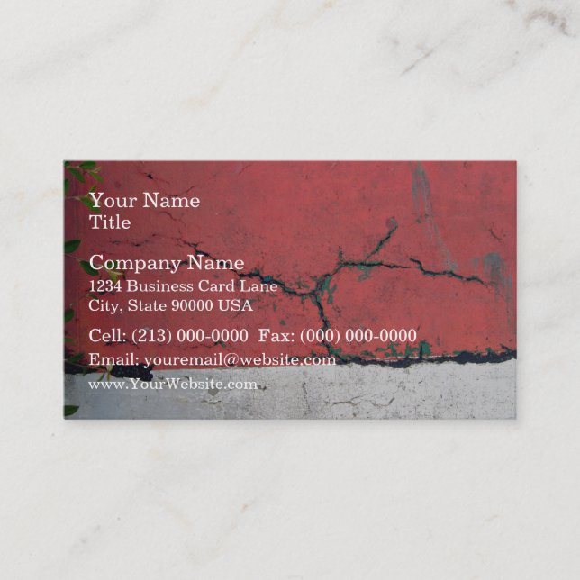 Betonmauer gemalt in wechselnden Stangen Visitenkarte (Vorderseite)