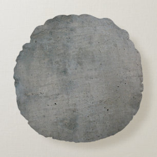 Betonmauer, graue Textur Rundes Kissen